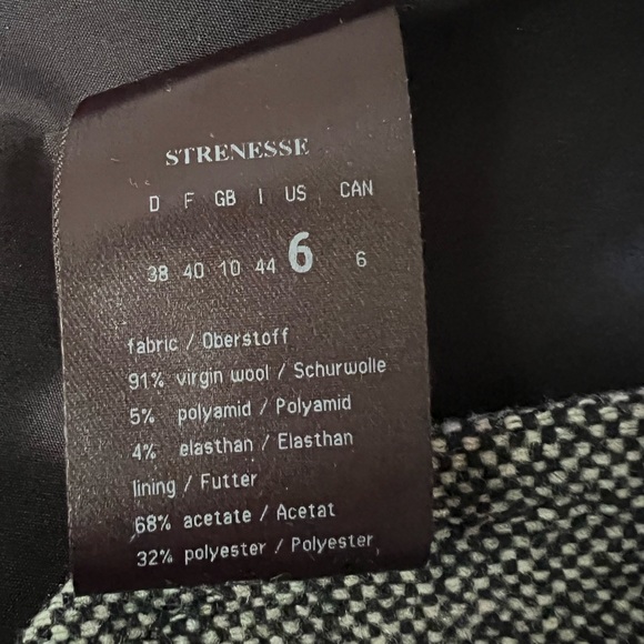 Strenesse Gabriele Strehle Virgin Wool Gray Jacket, Size 6 - Picture 5 of 6